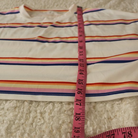 Drop Shoulder Stripe Crop Top - Picture 7 of 8